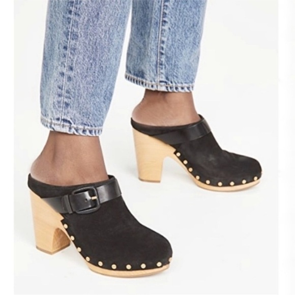Veronica Beard Dacey Heeled Clog in Black size 8.5 - Picture 1 of 7